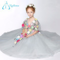 Vestido de bola V Neck Flowers Tulle Princess Style Flower Girl Dresses